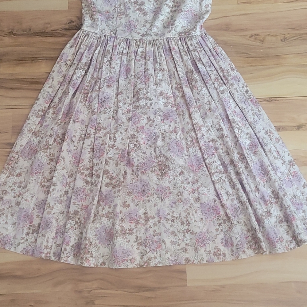 Vintage 50s Floral Day Dress Small - Picture 5 of 12